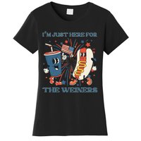 Hot Dog Im Just Here For The Wieners 4Th Of July Women's T-Shirt