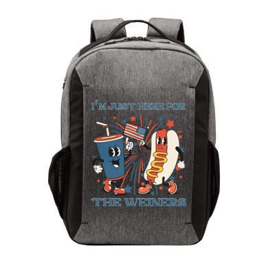 Hot Dog Im Just Here For The Wieners 4Th Of July Vector Backpack