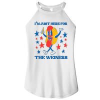 Hot Dog Im Just Here For The Wieners 4Th Of July Women's Perfect Tri Rocker Tank