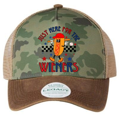 Hot Dog Im Just Here For The Wieners 4Th Of July Legacy Tie Dye Trucker Hat