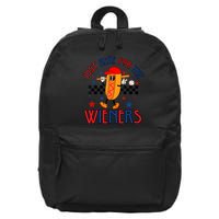 Hot Dog Im Just Here For The Wieners 4Th Of July 16 in Basic Backpack