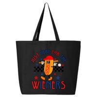 Hot Dog Im Just Here For The Wieners 4Th Of July 25L Jumbo Tote