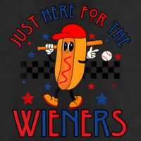 Hot Dog Im Just Here For The Wieners 4Th Of July 25L Jumbo Tote