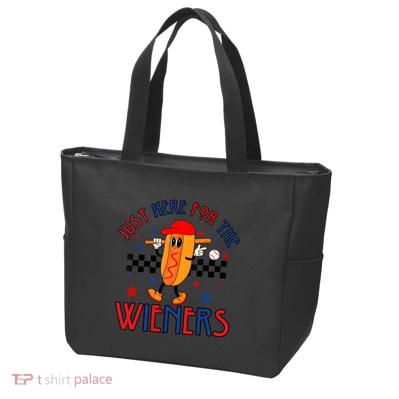 Hot Dog Im Just Here For The Wieners 4Th Of July Zip Tote Bag