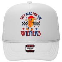 Hot Dog Im Just Here For The Wieners 4Th Of July High Crown Mesh Back Trucker Hat