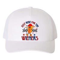 Hot Dog Im Just Here For The Wieners 4Th Of July Yupoong Adult 5-Panel Trucker Hat