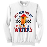 Hot Dog Im Just Here For The Wieners 4Th Of July Sweatshirt