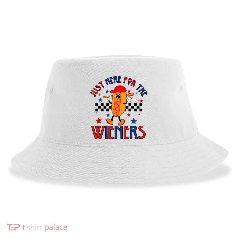Hot Dog Im Just Here For The Wieners 4Th Of July Sustainable Bucket Hat