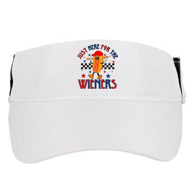 Hot Dog Im Just Here For The Wieners 4Th Of July Adult Drive Performance Visor