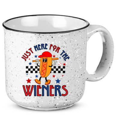 Hot Dog Im Just Here For The Wieners 4Th Of July 15oz Campfire Ceramic Mug