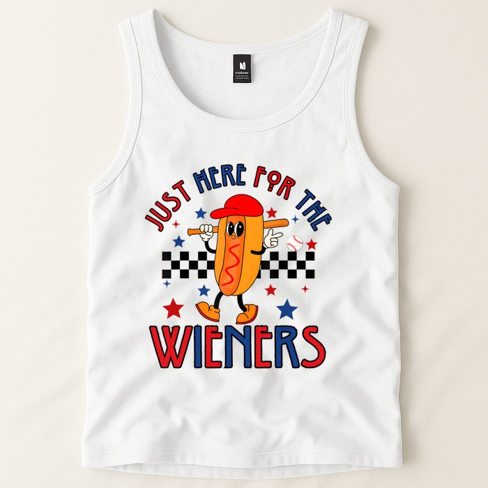 Hot Dog Im Just Here For The Wieners 4Th Of July Tank Top