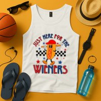 Hot Dog Im Just Here For The Wieners 4Th Of July Tank Top