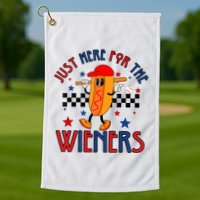 Hot Dog Im Just Here For The Wieners 4Th Of July Golf Towel