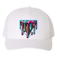 Homeplate Drip Icecream For Softball & Baseball Fans Yupoong Adult 5-Panel Trucker Hat