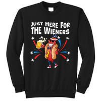 Hot Dog I'm Just Here For The Wieners 4Th Of July Sweatshirt