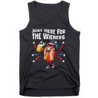 Hot Dog I'm Just Here For The Wieners 4Th Of July Tank Top