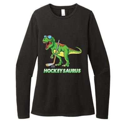 Hockeysaurus Dinosaur Ice Hockey Trex Ice Hockey Premium Womens CVC Long Sleeve Shirt