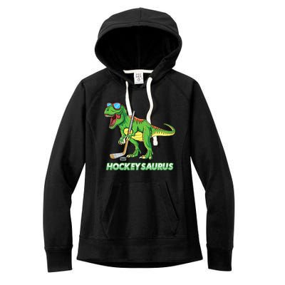 Hockeysaurus Dinosaur Ice Hockey Trex Ice Hockey Premium Women's Fleece Hoodie