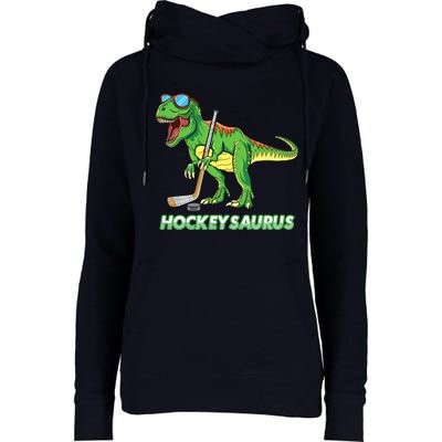 Hockeysaurus Dinosaur Ice Hockey Trex Ice Hockey Premium Womens Funnel Neck Pullover Hood