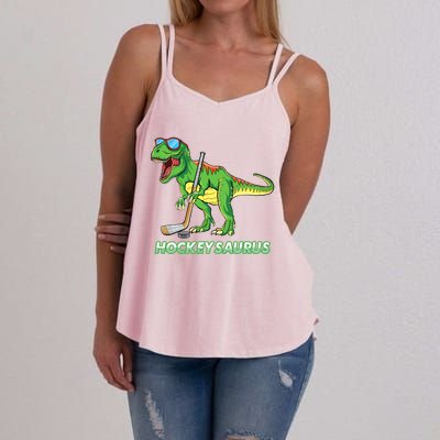 Hockeysaurus Dinosaur Ice Hockey Trex Ice Hockey Premium Women's Strappy Tank