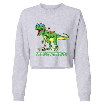 Hockeysaurus Dinosaur Ice Hockey Trex Ice Hockey Premium Cropped Pullover Crew