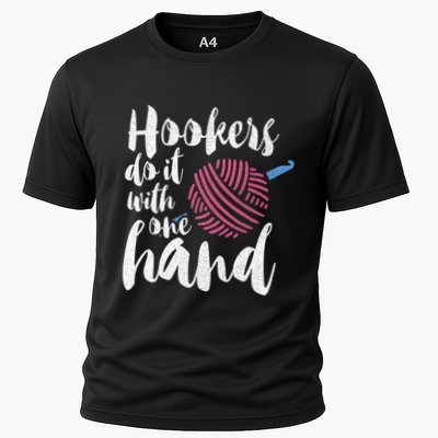 Hookers Do It With One Hand Cool Gift Cooling Performance Crew T-Shirt
