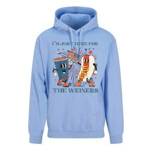 Hot Dog I'm Just Here For The Wieners 4Th Of July Unisex Surf Hoodie