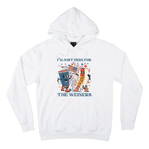 Hot Dog I'm Just Here For The Wieners 4Th Of July Hoodie