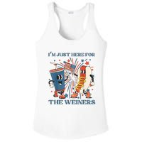 Hot Dog I'm Just Here For The Wieners 4Th Of July Ladies PosiCharge Competitor Racerback Tank