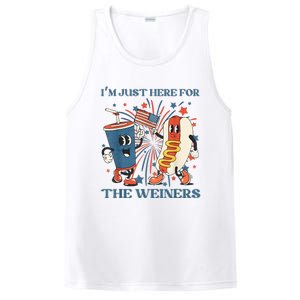 Hot Dog I'm Just Here For The Wieners 4Th Of July PosiCharge Competitor Tank