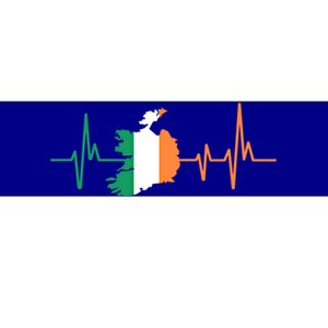 Heartbeat Design Irish Flag Ireland Gift Bumper Sticker