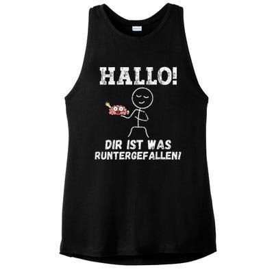 Hallo Dir Ist Was Runtergefallen Lustiges Geschenk Ladies PosiCharge Tri-Blend Wicking Tank