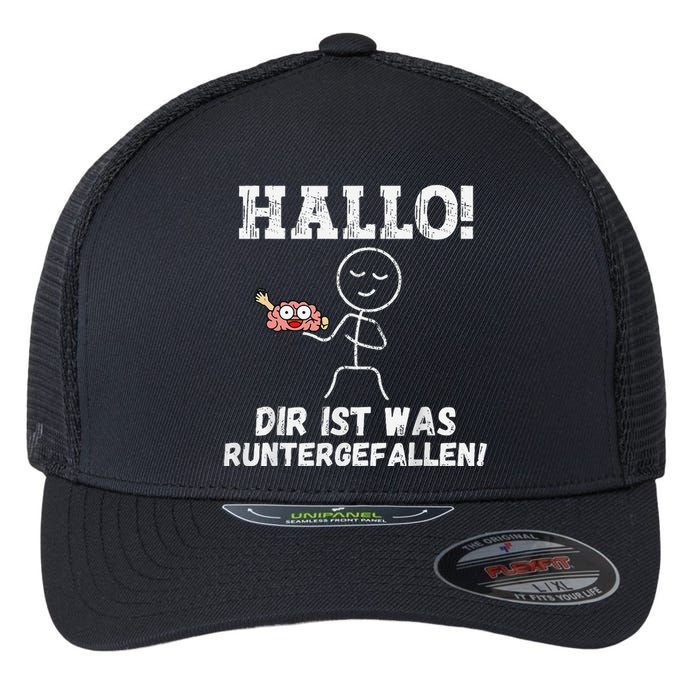 Hallo Dir Ist Was Runtergefallen Lustiges Geschenk Flexfit Unipanel Trucker Cap