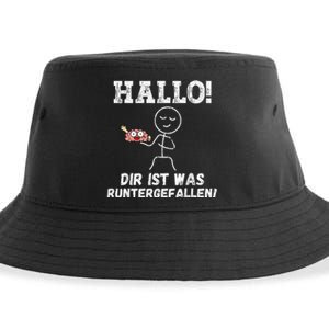 Hallo Dir Ist Was Runtergefallen Lustiges Geschenk Sustainable Bucket Hat