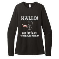 Hallo Dir Ist Was Runtergefallen Lustiges Geschenk Womens CVC Long Sleeve Shirt