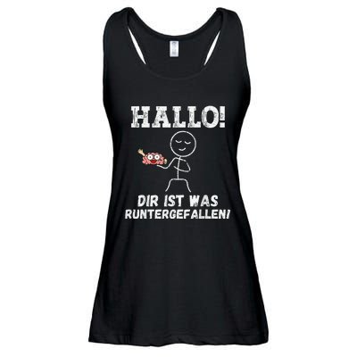 Hallo Dir Ist Was Runtergefallen Lustiges Geschenk Ladies Essential Flowy Tank