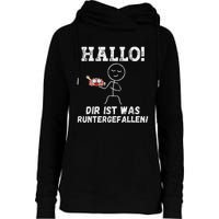 Hallo Dir Ist Was Runtergefallen Lustiges Geschenk Womens Funnel Neck Pullover Hood