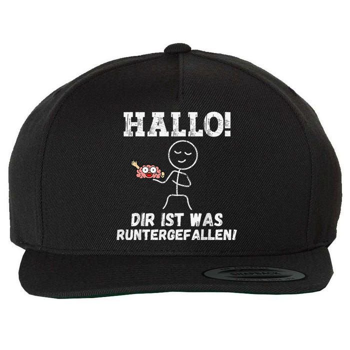 Hallo Dir Ist Was Runtergefallen Lustiges Geschenk Wool Snapback Cap