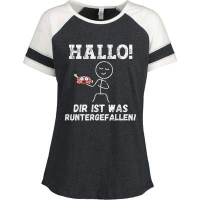 Hallo Dir Ist Was Runtergefallen Lustiges Geschenk Enza Ladies Jersey Colorblock Tee