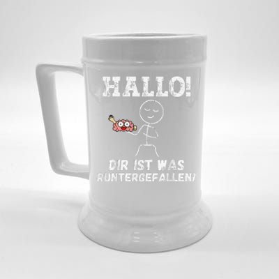 Hallo Dir Ist Was Runtergefallen Lustiges Geschenk Beer Stein