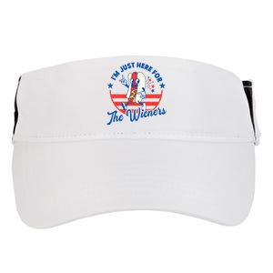 Hot Dog IM Just Here For The Wieners 4th Of July Adult Drive Performance Visor