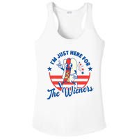 Hot Dog IM Just Here For The Wieners 4th Of July Ladies PosiCharge Competitor Racerback Tank