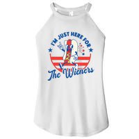 Hot Dog IM Just Here For The Wieners 4th Of July Women's Perfect Tri Rocker Tank