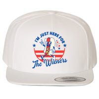 Hot Dog IM Just Here For The Wieners 4th Of July Wool Snapback Cap