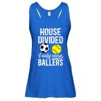 House Divided I Only Raise Ballers Soccer Softball Dad Funny Gift Ladies Essential Flowy Tank