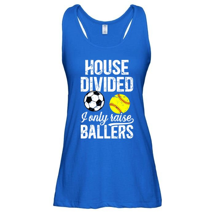 House Divided I Only Raise Ballers Soccer Softball Dad Funny Gift Ladies Essential Flowy Tank