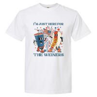 Hot Dog Im Just Here For The Wieners 4Th Of July Garment-Dyed Heavyweight T-Shirt