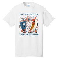 Hot Dog Im Just Here For The Wieners 4Th Of July Tall T-Shirt