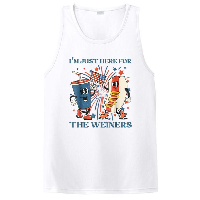 Hot Dog Im Just Here For The Wieners 4Th Of July PosiCharge Competitor Tank