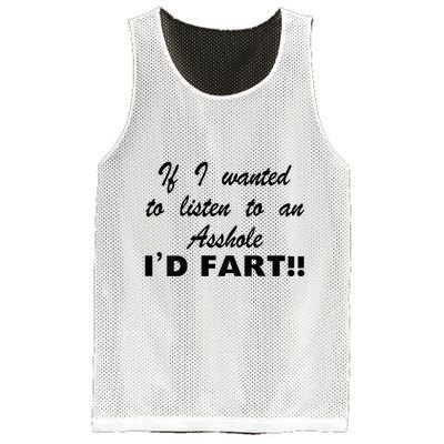 Hot Dog If I Wanted To Listen To An Asshole Id Fart Mesh Reversible Basketball Jersey Tank